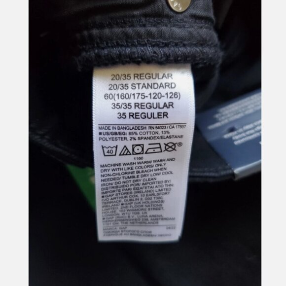 GAP 90's Mid Rise Classic Straight Black Jeans Plus Size 20/35 #447128 RT$80 - Picture 15 of 15